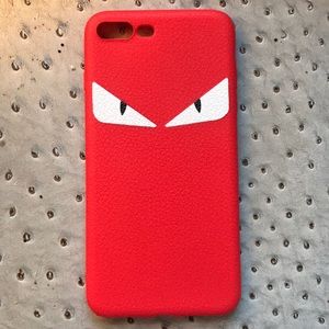 Red Fendi Eye IPhone 7+ Case
